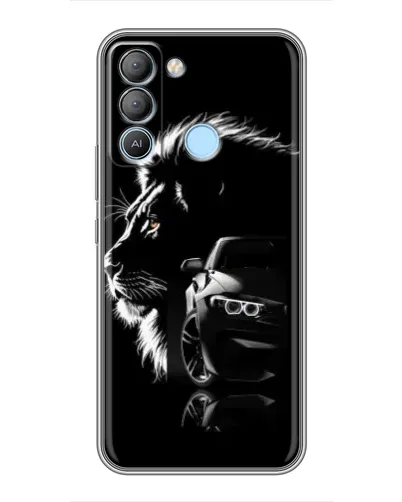 Чохол для TECNO Pop 5 LTE з картинкою «BMW та лев» Чохол для TECNO Pop 5 LTE з картинкою «BMW та лев»