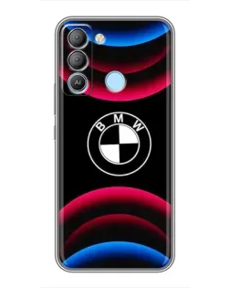 Чохол для TECNO Pop 5 LTE з картинкою «Логотип BMW та неонові дуги»
