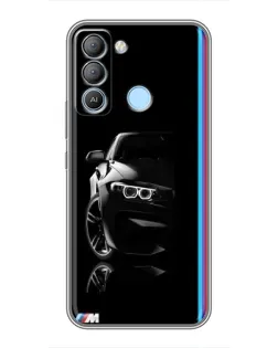 Чохол для TECNO Pop 5 LTE з картинкою «Силует BMW в темряві»
