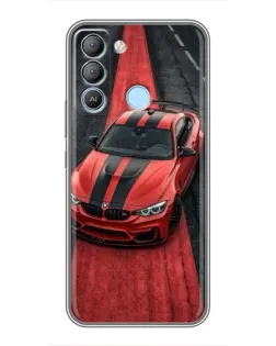 Чохол для TECNO Pop 5 LTE з картинкою «BMW на червоній доріжці»