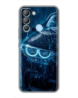 Чехол для TECNO Pop 5 LTE с картинкой «BMW под дождем»
