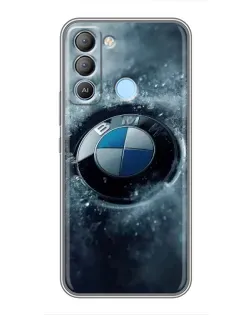 Чехол для TECNO Pop 5 LTE с картинкой «Логотип BMW — лед»