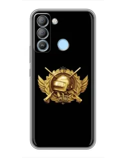 Чохол для TECNO Pop 5 LTE з картинкою «PUBG — помаранчевий градієнт»