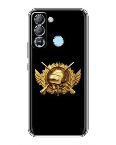 Чехол для TECNO Pop 5 LTE с картинкой «PUBG — оранжевый градиент»