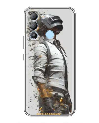 Чехол для TECNO Pop 5 LTE с картинкой «PUBG — боец в пыли»