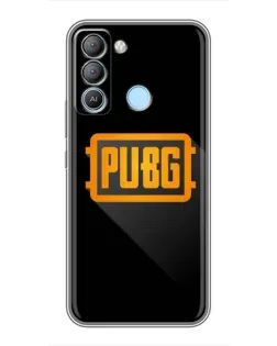 Чехол для TECNO Pop 5 LTE с картинкой «PUBG — рамка лого»