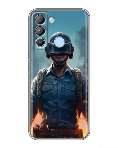 Чехол для TECNO Pop 5 LTE с картинкой «PUBG — реалистичный герой»