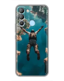 Чехол для TECNO Pop 5 LTE с картинкой «PUBG — свободное падение»