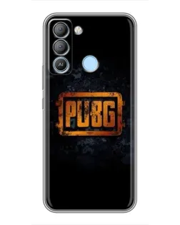 Чехол для TECNO Pop 5 LTE с картинкой «PUBG — золотой логотип»