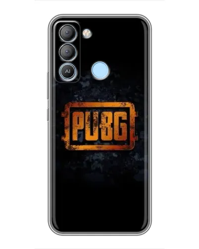 Чехол для TECNO Pop 5 LTE с картинкой «PUBG — золотой логотип»