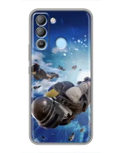 Чехол для TECNO Pop 5 LTE с картинкой «Десант PUBG — прыжок»