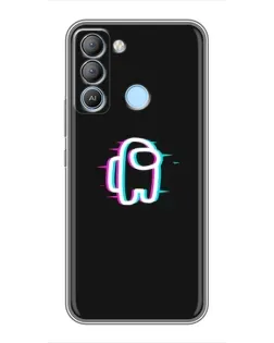 Чехол для TECNO Pop 5 LTE с картинкой «Among Us неон»