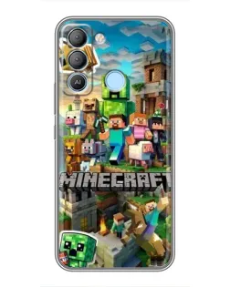 Чохол для TECNO Pop 5 LTE з картинкою «Замок Minecraft»