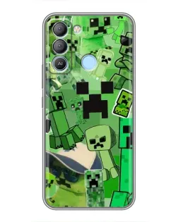 Чохол для TECNO Pop 5 LTE з картинкою «Кріпери Minecraft»
