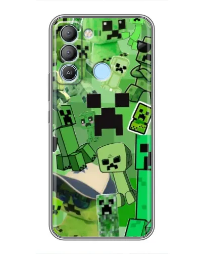 Чехол для TECNO Pop 5 LTE с картинкой «Криперы Minecraft» Чехол для TECNO Pop 5 LTE с картинкой «Криперы Minecraft»