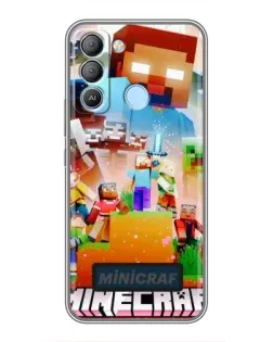 Чохол для TECNO Pop 5 LTE з картинкою «Minecraft герої гри»