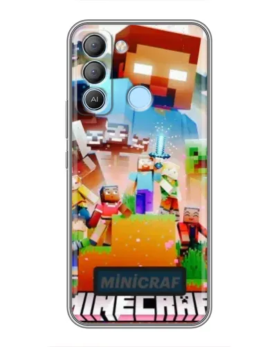 Чехол для TECNO Pop 5 LTE с картинкой «Minecraft герои игры» Чехол для TECNO Pop 5 LTE с картинкой «Minecraft герои игры»