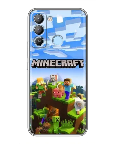 Чехол для TECNO Pop 5 LTE с картинкой «Minecraft классический мир» Чехол для TECNO Pop 5 LTE с картинкой «Minecraft классический мир»