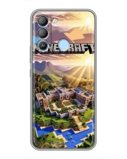 Чехол для TECNO Pop 5 LTE с картинкой «Minecraft панорама»
