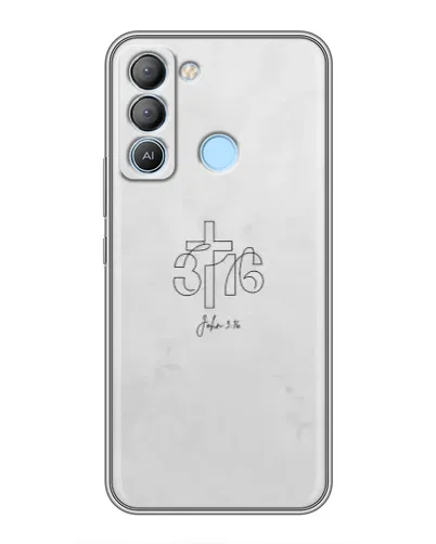 Чехол для TECNO Pop 5 LTE с картинкой «Иоанна 3:16 Крест»
