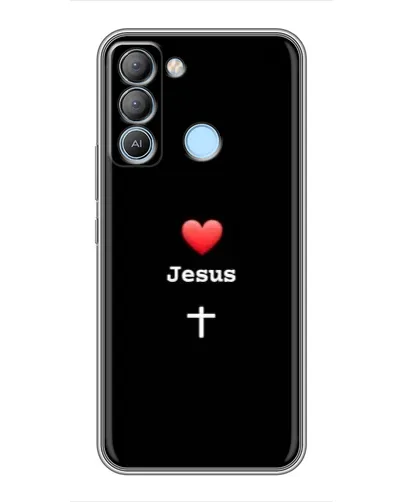Чехол для TECNO Pop 5 LTE с картинкой «Сердце - Jesus»