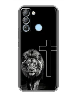 Чохол для TECNO Pop 5 LTE з картинкою «Лев та Хрест»