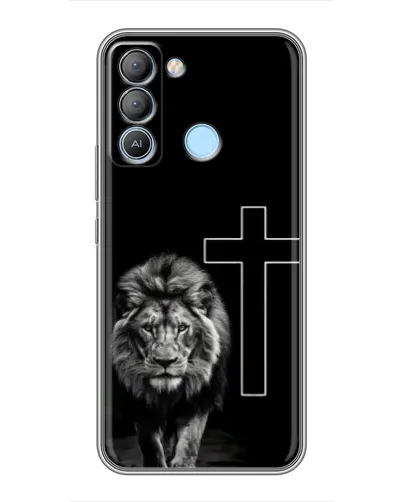 Чехол для TECNO Pop 5 LTE с картинкой «Лев и Крест»