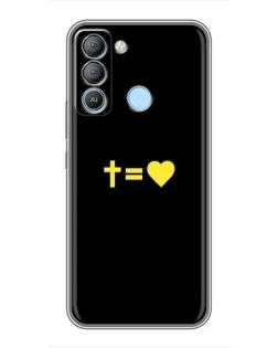 Чохол для TECNO Pop 5 LTE з картинкою «Серце та Хрест»