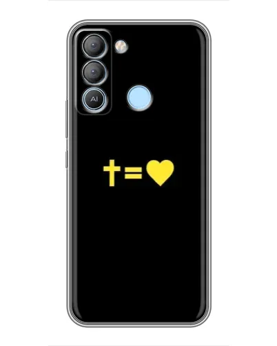 Чехол для TECNO Pop 5 LTE с картинкой «Сердце и Крест»