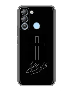 Чохол для TECNO Pop 5 LTE з картинкою «Графічний хрест Jesus»