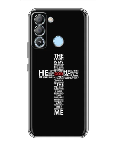 Чохол для TECNO Pop 5 LTE з картинкою «Текстовий хрест» Чохол для TECNO Pop 5 LTE з картинкою «Текстовий хрест»