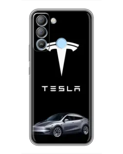 Чехол для TECNO Pop 5 LTE с картинкой «Tesla Model Y»