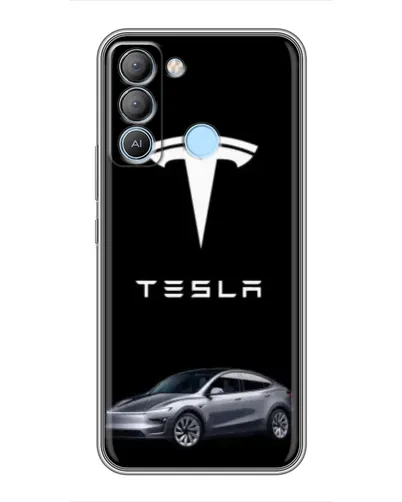 Чехол для TECNO Pop 5 LTE с картинкой «Tesla Model Y» Чехол для TECNO Pop 5 LTE с картинкой «Tesla Model Y»