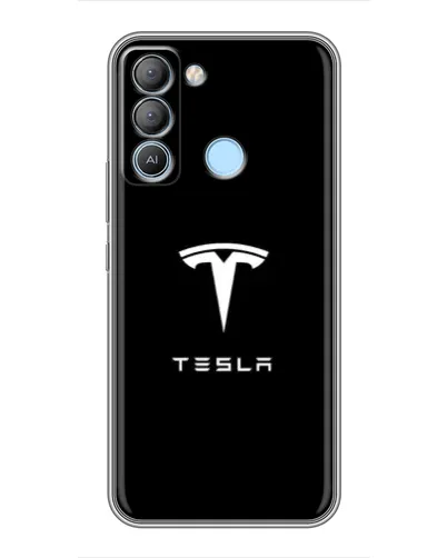 Чехол для TECNO Pop 5 LTE с картинкой «Tesla White Logo» Чехол для TECNO Pop 5 LTE с картинкой «Tesla White Logo»