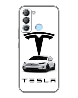 Чехол для TECNO Pop 5 LTE с картинкой «Tesla White Style»