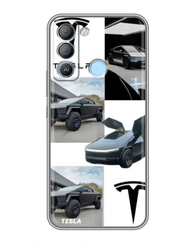 Чехол для TECNO Pop 5 LTE с картинкой «Коллаж Cybertruck Tesla» Чехол для TECNO Pop 5 LTE с картинкой «Коллаж Cybertruck Tesla»