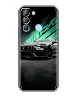 Чохол для TECNO Pop 5 LTE з картинкою «Темний Mercedes AMG»