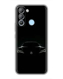 Чехол для TECNO Pop 5 LTE с картинкой «Mercedes — силуэт авто»