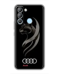 Чохол для TECNO Pop 5 LTE з картинкою «Графіка — пантера та Audi»