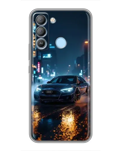 Чохол для TECNO Pop 5 LTE з картинкою «Нічне місто та Audi» Чохол для TECNO Pop 5 LTE з картинкою «Нічне місто та Audi»