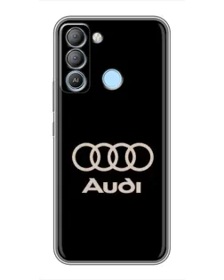 Чохол для TECNO Pop 5 LTE з картинкою «Audi — золотий логотип»