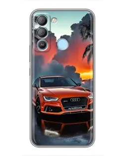 Чохол для TECNO Pop 5 LTE з картинкою «Audi — захід сонця»