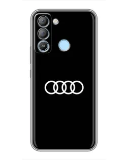 Чохол для TECNO Pop 5 LTE з картинкою «Audi White Logo»