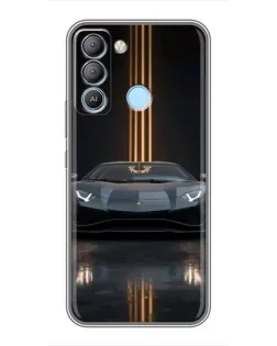Чехол для TECNO Pop 5 LTE с картинкой «Lamborghini золотые линии» Чехол для TECNO Pop 5 LTE с картинкой «Lamborghini золотые линии»