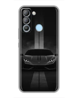 Чехол для TECNO Pop 5 LTE с картинкой «Lamborghini симметрия дорог»