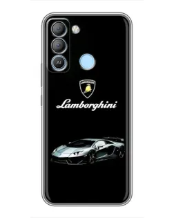 Чехол для TECNO Pop 5 LTE с картинкой «Логотип Lamborghini классика»