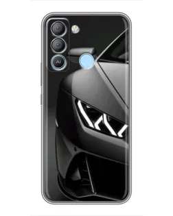 Чехол для TECNO Pop 5 LTE с картинкой «Lamborghini фары детализация»