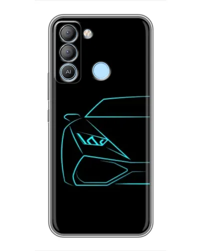 Чехол для TECNO Pop 5 LTE с картинкой «Голубой силуэт Lamborghini» Чехол для TECNO Pop 5 LTE с картинкой «Голубой силуэт Lamborghini»