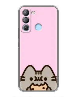 Чохол для TECNO Pop 5 LTE з картинкою «Pusheen та печиво» Чохол для TECNO Pop 5 LTE з картинкою «Pusheen та печиво»