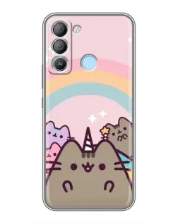 Чехол для TECNO Pop 5 LTE с картинкой «Единорог Pusheen»